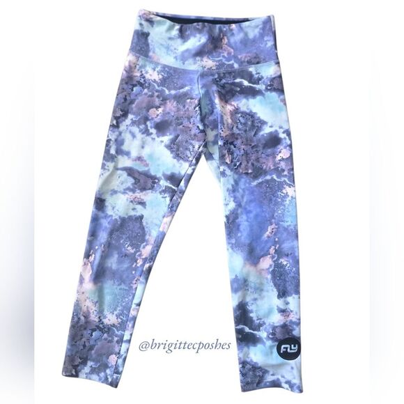 FLYWHEEL Cropped Blue,Grey & Pink Legging - Picture 4 of 6